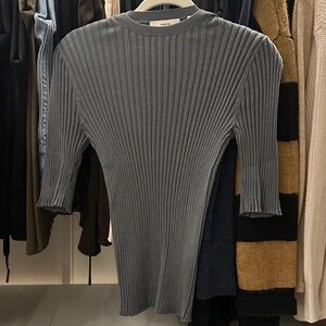 Vince Ribbed wool/silk blend delicate shirt